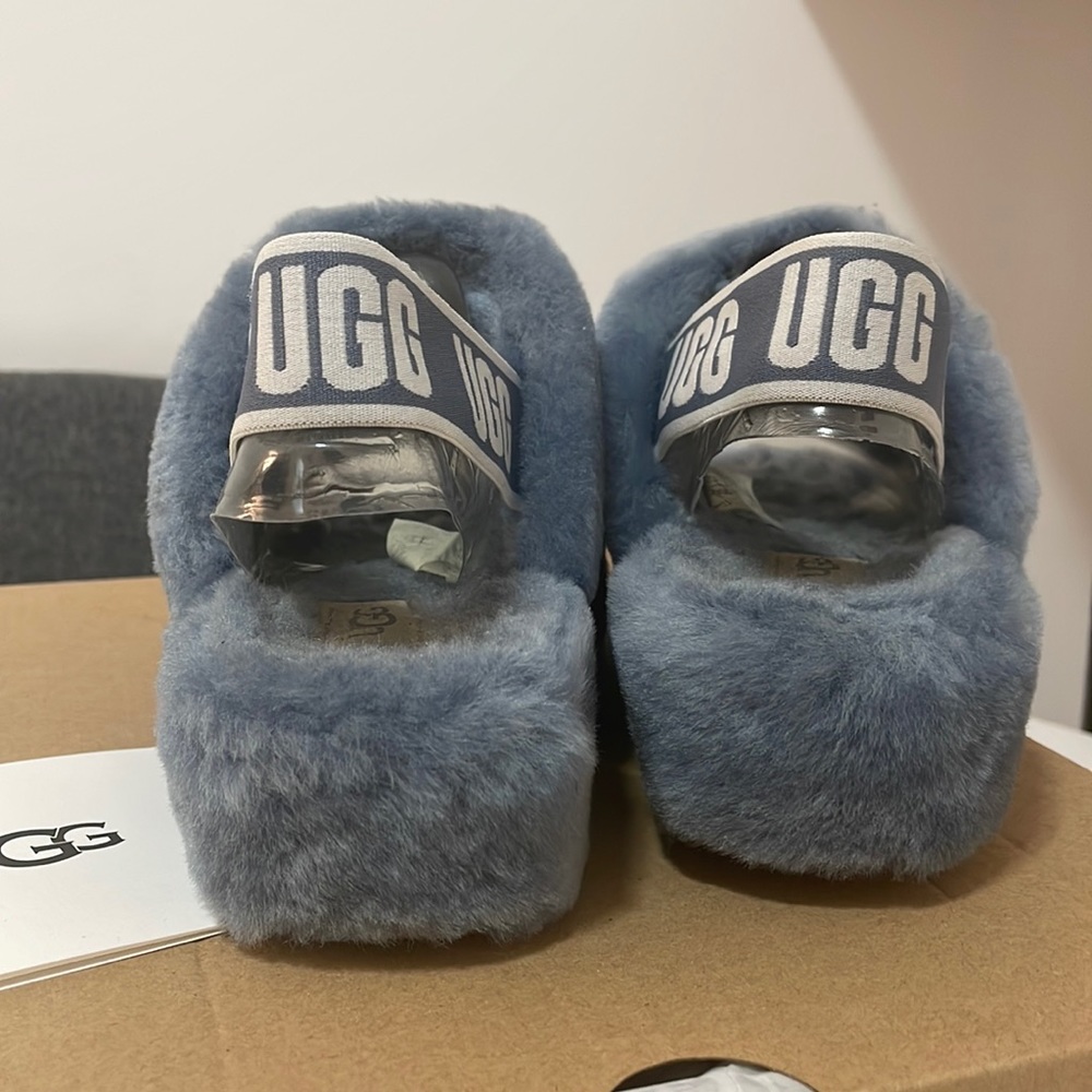 Ugg Fluff Yeah Blue Slippers - Picture 7 of 10